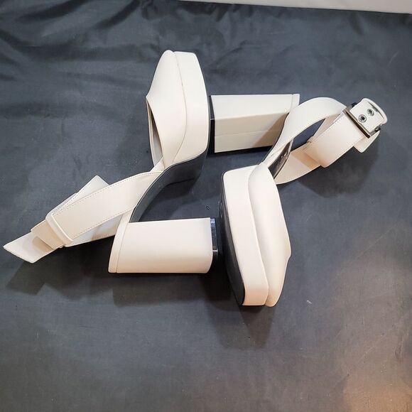 BRAND NEW DKNY BRIELLA LEATHER PLATFORM ANKLE WRAP PUMPS - Picture 12 of 16